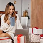 Grey Insulated 19oz Travel Coffee Mug with Lid