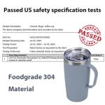 Grey Insulated 19oz Travel Coffee Mug with Lid