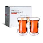 Turkish Double Wall Tea Cups - Set of 2