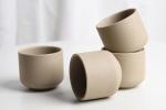 4-Piece Handleless Ceramic KungFu Tea Cup Set