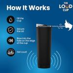 Loud Cup 23 oz Tumbler + Stadium Horn with Slide-Close Lid (Marlin Blue) - Insulated Cup Reusable Water Bottle Coffee Travel Mug - Worlds Loudest Cup for Game Day