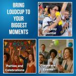 Loud Cup 23 oz Tumbler + Stadium Horn with Slide-Close Lid (Marlin Blue) - Insulated Cup Reusable Water Bottle Coffee Travel Mug - Worlds Loudest Cup for Game Day