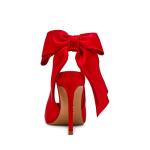 Steve Madden Women's Teacup Pump, Red Satin, 6