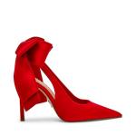 Steve Madden Women's Teacup Pump, Red Satin, 6
