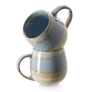 LIFVER 21 Oz Large Ceramic Coffee Mug Set