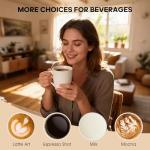 6 Pack White Ceramic Coffee Mugs Set