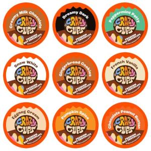 Crazy Cups Seasonal Premium Hot Chocolate Single Serve Cups for Keurig K Cup Brewers Variety Pack Sampler, 20 Count