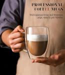 Double Walled Glass Coffee Mugs - Set of 2