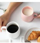 NZYDGXSY Simple Ceramic Mug Flat Bottom Coffee Mug for Office and Restaurant Perfect for Breakfast Tea and Afternoon Tea Ideal Couples Gift 16oz Capacity Stylish and Minimalist Design