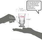 Classic Clear Cut Glass Turkish Tea Cups Set