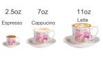 12 PCS Floral Bone China Tea & Coffee Set