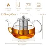 40oz Glass Teapot with Infuser and Filter