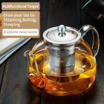 40oz Glass Teapot with Infuser and Filter