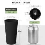 4 Pack Travel Coffee Mugs - 20 oz Set