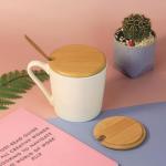 Bamboo Mug Lids with Spoon Hole - 4 Pack