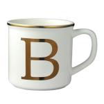 Monogrammed 16 oz Ceramic Coffee Mug - Letter B
