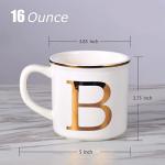 Monogrammed 16 oz Ceramic Coffee Mug - Letter B