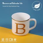 Monogrammed 16 oz Ceramic Coffee Mug - Letter B