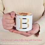 Monogrammed 16 oz Ceramic Coffee Mug - Letter B