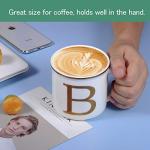 Monogrammed 16 oz Ceramic Coffee Mug - Letter B