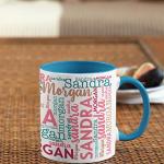 Custom Word Cloud Coffee Mug - 11 oz, 12 Colors