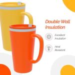Set of 2 Double Wall Insulated Desk Mugs