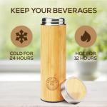 LeafLife Bamboo Tea Infuser Bottle - 22oz Tumbler