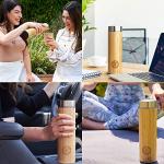LeafLife Bamboo Tea Infuser Bottle - 22oz Tumbler