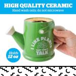 Gardening Themed Green and White Coffee Mug