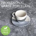 Bosmarlin Grey Stoneware Coffee Mug and Saucer Set