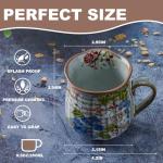 Floral Ceramic Coffee Mug & Tea Cup