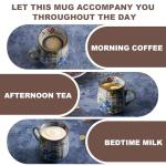 Floral Ceramic Coffee Mug & Tea Cup