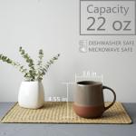 Bosmarlin 22 Oz Extra Large Ceramic Mug in Grey