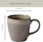 Ava Nord 14 oz Ceramic Coffee Mugs Set of 4