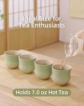 ZENS Ceramic Japanese Tea Cups Set of 4