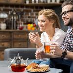 HIWARE 1000ml Stovetop Glass Teapot with Infuser