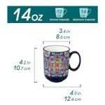 Vancasso Boho Set of 6 Colorful Coffee Mugs