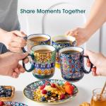 Vancasso Boho Set of 6 Colorful Coffee Mugs