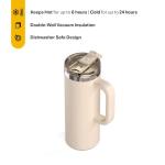Insulated 20oz Travel Mug with Lid and Handle