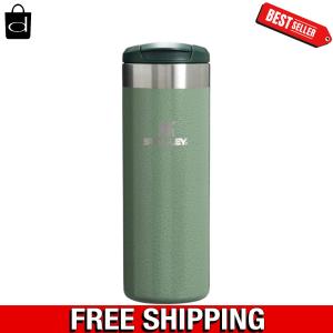 Stanley AeroLight Transit Bottle 16 oz | Locking Drink Through Lid | Leak Resistant Water Bottle or Coffee Travel Mug | Lightweight Insulated Stainless Steel | BPA-Free | Hammertone Green