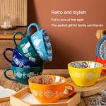 Bohemian Hand-Painted Ceramic Mug 15 Oz