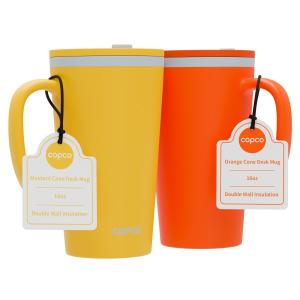 Set of 2 Double Wall Insulated Desk Mugs