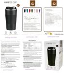 YINJAM 17oz Travel Coffee Mug Insulated Coffee Cups to Go with Leakproof Lid Vacuum Stainless Steel Double Walled Thermal Car Coffee Tumbler for Hot Cold Ice Tea Drinks Reusable (Black, 17oz)