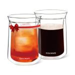 ovalware Double Wall Single Lip Insulated Glass Cup, Set of 2 (12oz / 350ml) - Borosilicate Glass For Coffee, Tea, Whiskey, Cocktails & All Beverages - Minimalistic & Durable Double-Wall Drinking Mug