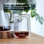 ovalware Double Wall Single Lip Insulated Glass Cup, Set of 2 (12oz / 350ml) - Borosilicate Glass For Coffee, Tea, Whiskey, Cocktails & All Beverages - Minimalistic & Durable Double-Wall Drinking Mug
