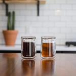 ovalware Double Wall Single Lip Insulated Glass Cup, Set of 2 (12oz / 350ml) - Borosilicate Glass For Coffee, Tea, Whiskey, Cocktails & All Beverages - Minimalistic & Durable Double-Wall Drinking Mug