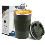 Insulated Travel Coffee Mug, 12 OZ, Green