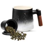 Ceramic Tea Cup with Infuser and Lid