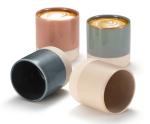 KooK Artisanal Stoneware Latte Mugs, Set of 4