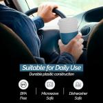 Copco 2510-9966 Acadia Double Wall Insulated Travel Mug with Non-Slip Sleeve, 16-Ounce, Blue